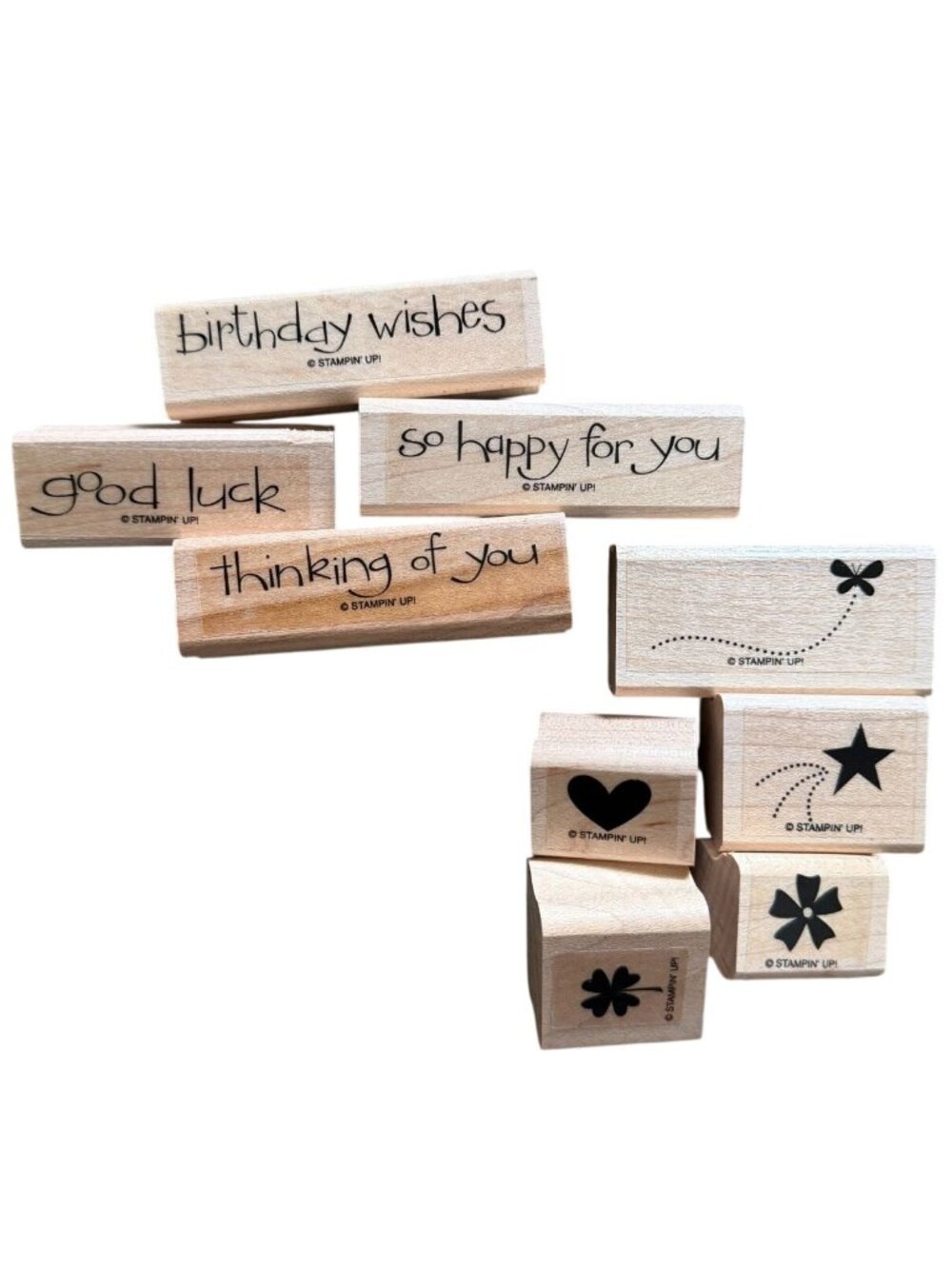SO HAPPY FOR YOU Stampin' Up! Wood Stamp Set